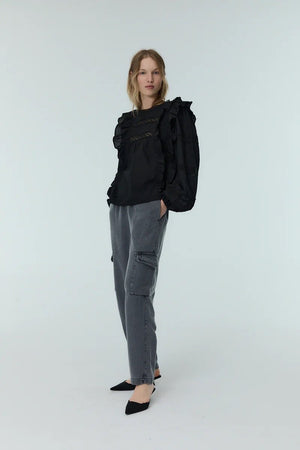 Montmartre Bluse - deep graphite - a simple story
