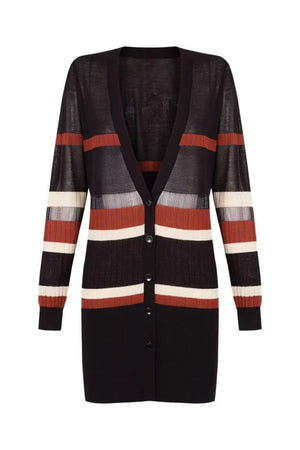 Cardigan - schwarz mit Streifen - a simple story