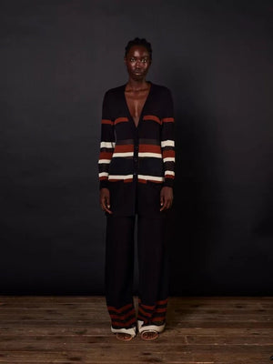 Cardigan - schwarz mit Streifen - a simple story