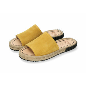 Jutesandalen mit breitem Riemen - mustard - a simple story