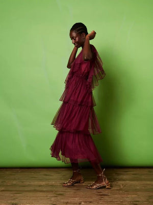 Kleid - aubergine - a simple story