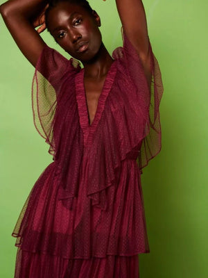 Kleid - aubergine - a simple story