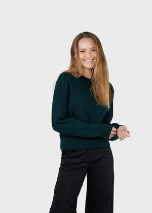 Gerda Strickpullover - moss green - a simple story