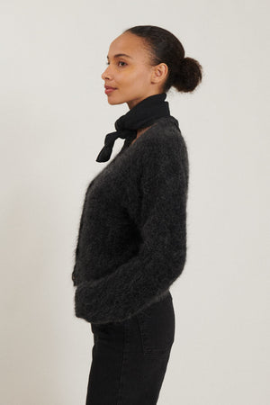 Magna Cardigan - dark grey melange - a simple story