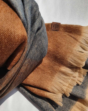 Alpaka Schal Brushed Ombre - Shaded Caramel - a simple story