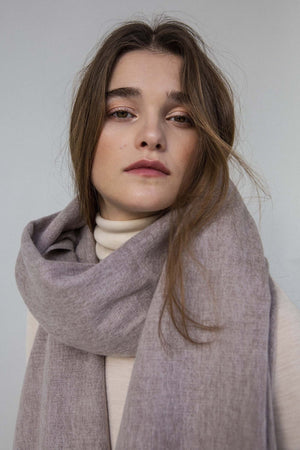 Alpaka Schal Brushed Solid - Pale Purple - a simple story