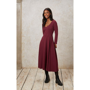 Bianca Dress - Burgundy - a simple story