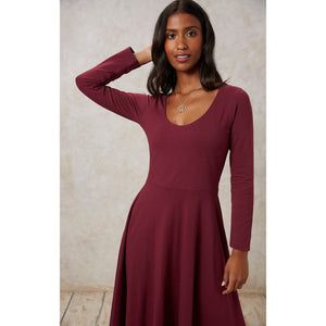 Bianca Dress - Burgundy - a simple story