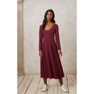 Bianca Dress - Burgundy - a simple story