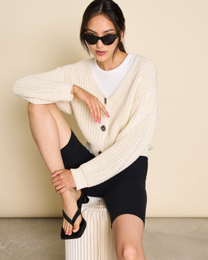 Cardigan Lena - off white - a simple story