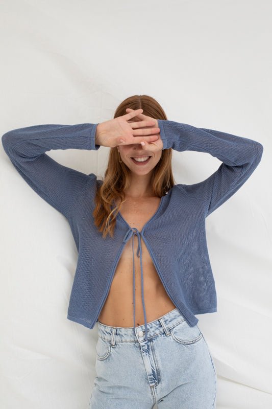 Cardigan Matinie - blue - a simple story