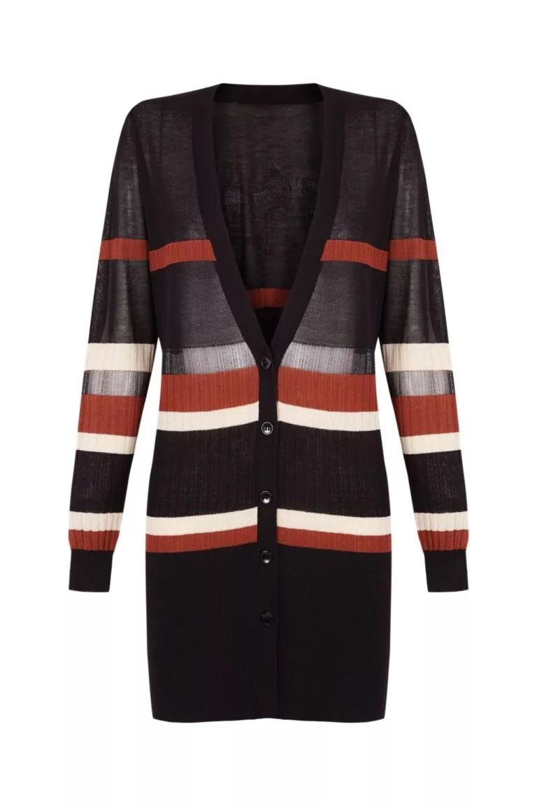 Cardigan - schwarz mit Streifen - a simple story