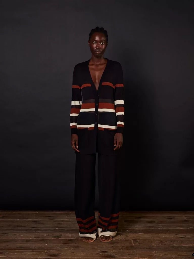 Cardigan - schwarz mit Streifen - a simple story