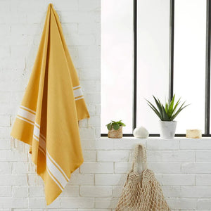 Classic Fouta Towel - mustard yellow - a simple story
