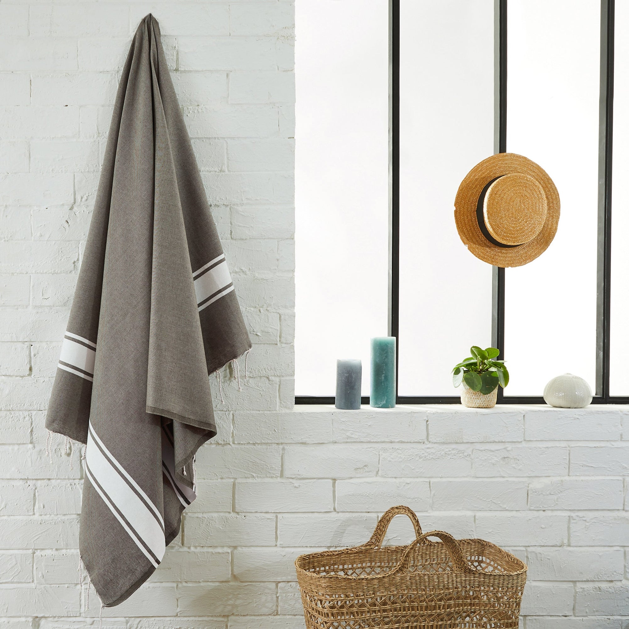 Classic Fouta Towel - taupe - a simple story