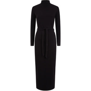 Corey Rib Midi Dress - Black - a simple story