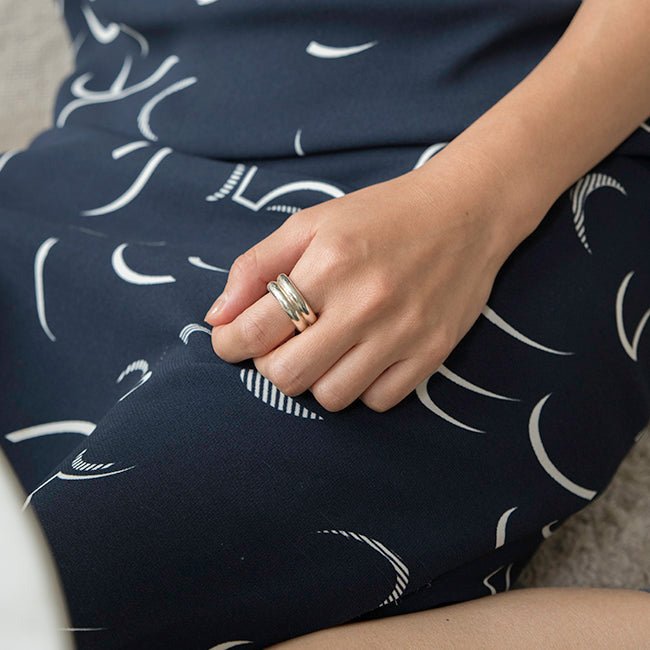 Double Tubes Ring - Silber - a simple story