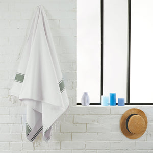 Frottee Fouta Towel - olive - a simple story