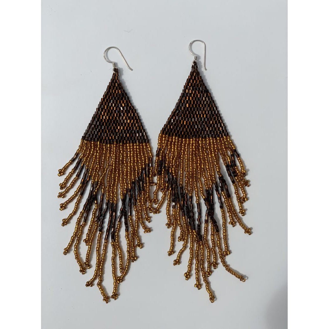 grosse Tassel Ohrringe - antique gold - a simple story
