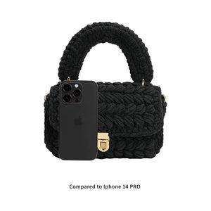 Handtasche Avery - Black Chenille - a simple story