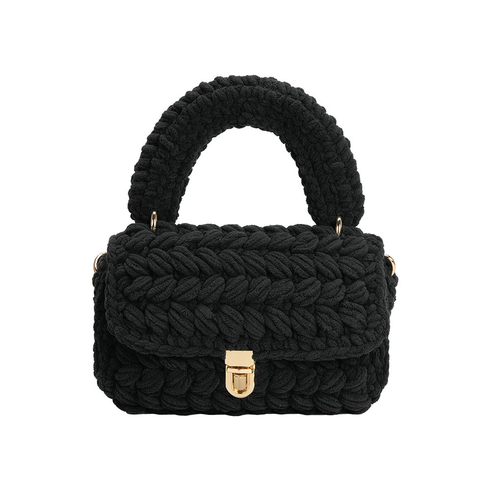 Handtasche Avery - Black Chenille - a simple story