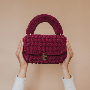 Handtasche Avery - Plum Chenille - a simple story