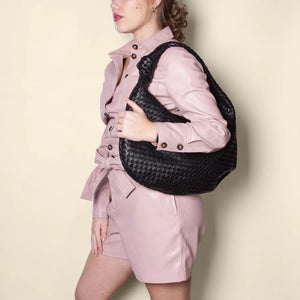 Handtasche Brigitte Bag - Black Large Recycled Vegan - a simple story