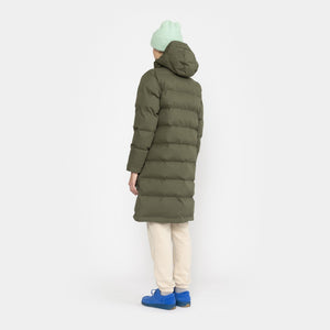 Hooded Puffer Coat - army - a simple story