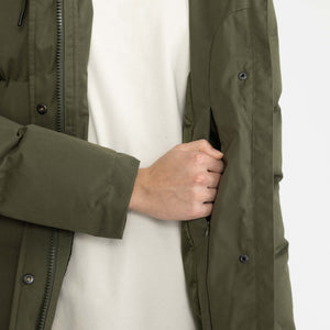 Hooded Puffer Coat - army - a simple story