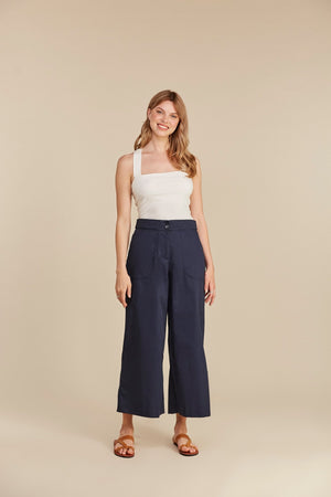 Iva Trousers - navy - a simple story