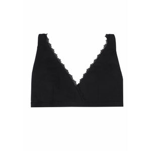 Lace Trim Triangle Bra - schwarz - a simple story