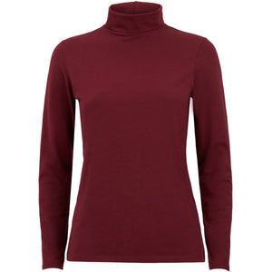 Laila Roll Neck Top - Burgundy - a simple story
