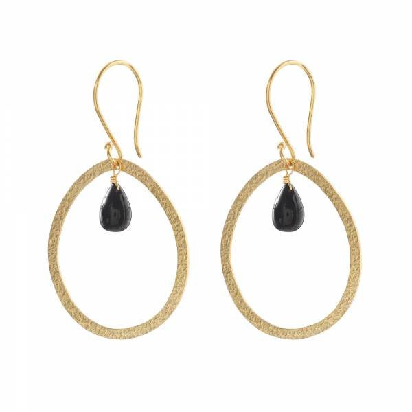 Ohrringe Powerful - Schwarzer Onyx Gold - a simple story
