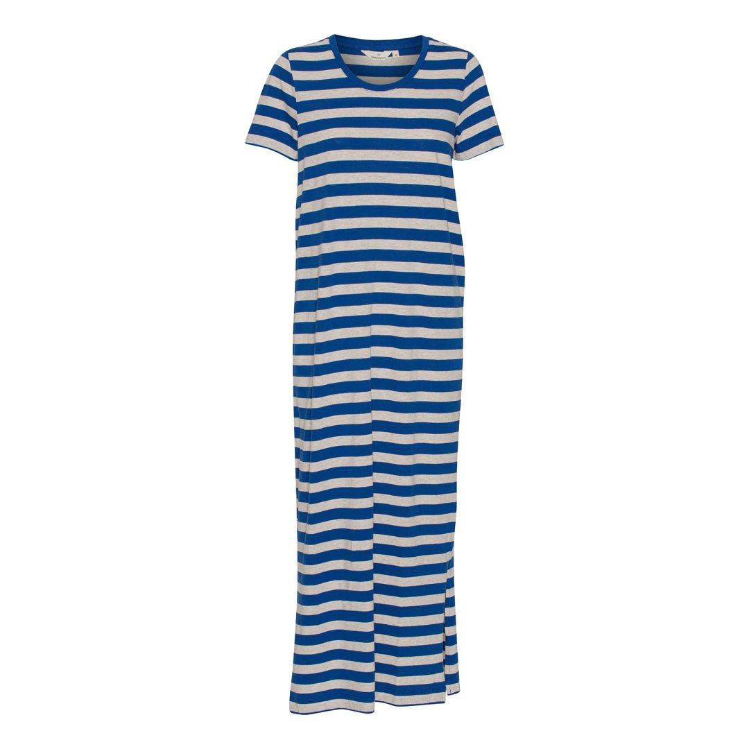 Rebekka Stripe Dress - limoges / natural melange - a simple story