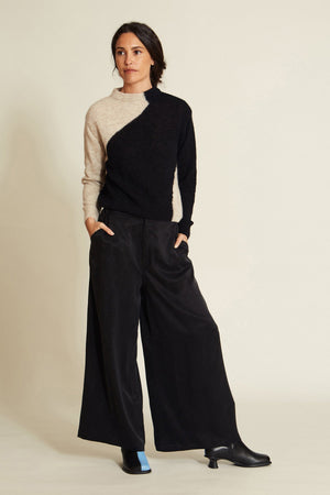 Sweater Babol - Bicolor Black / Beige - a simple story