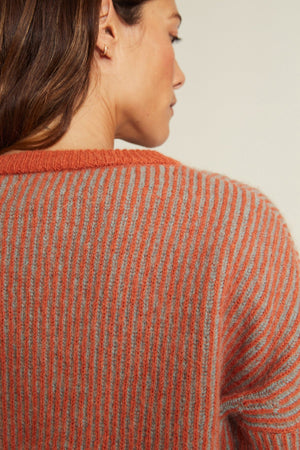 Sweater Mianeh - Bicolor Orange / Mint - a simple story