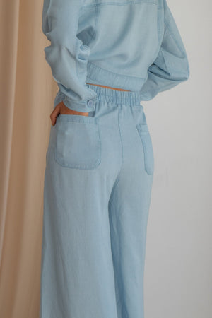 Wide Trousers - pale blue - a simple story
